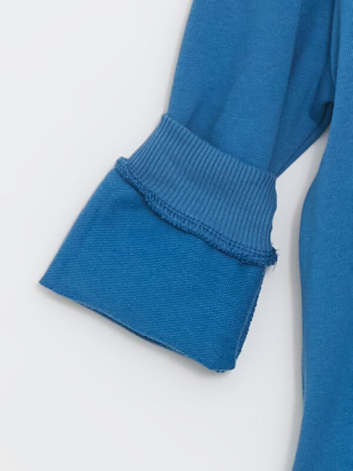 Bisiklet Yaka Bask?l? Erkek Bebek Sweatshirt ve E?ofman Alt 2li Tak?m