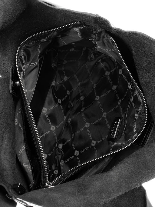 LACCOMA сумка Q6159-черный натуральная кожа полиэстер фото 6