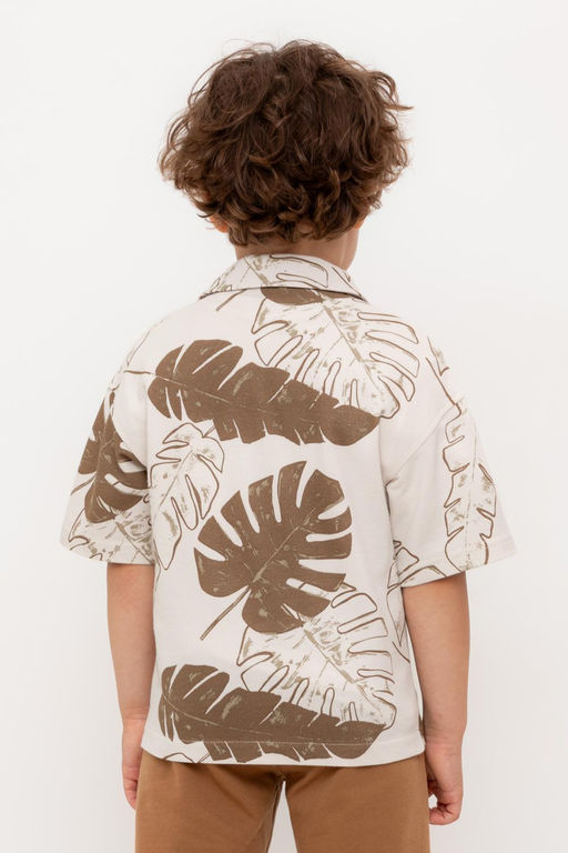 КР 302731/бежевый,тропики к556 рубашка для мал - Crockid фото 4