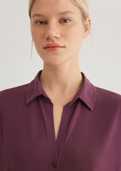 Lux Touch TENCEL TM Mor Modal Gomlek - Mavi фото 6