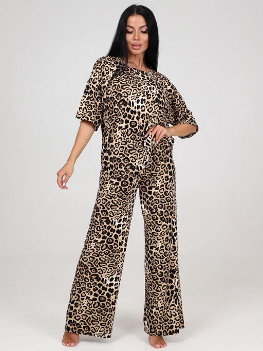 02 ЖЕНСКИЙ КОСТЮМ (брюки) (Бежевый леопард) - А-дина фото 2