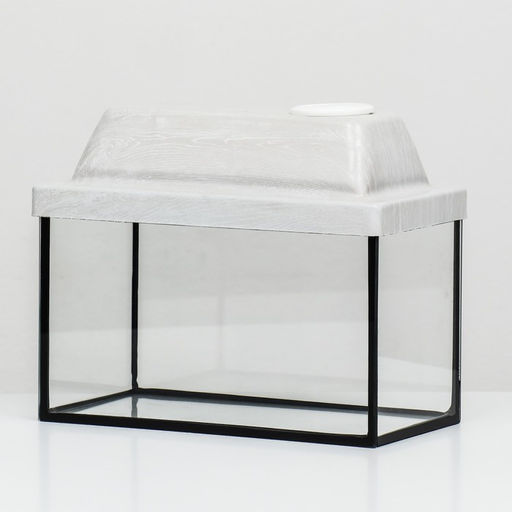 Аквариум «Прямоугольный» с крышкой, 5 литров, 25×13×15.5/18 см, беленый дуб