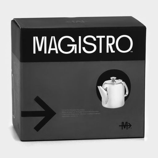 Заварочный чайник Magistro Silver Line, 900 мл, нержавеющая сталь фото 7