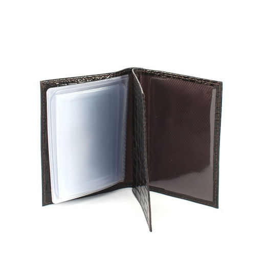 Обложка для авто+паспорт Croco-ВП-103 натуральная кожа коричневый крокодил (238) 265303  фото 3