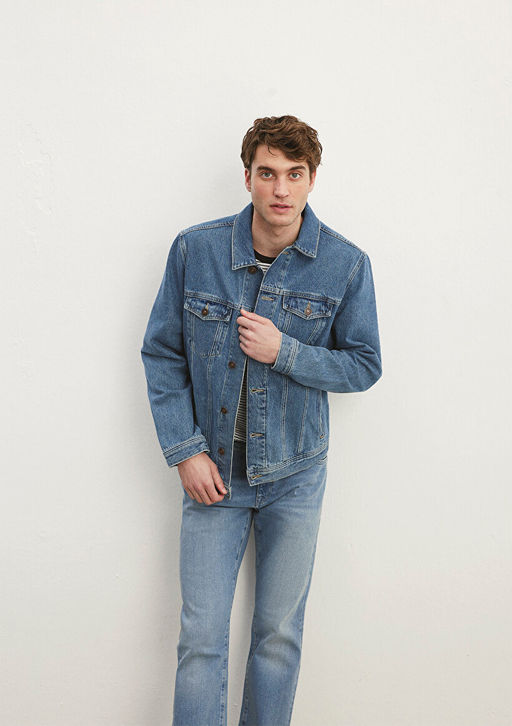 Drake 90lar Indigo Mavisi Jean Ceket  фото 2