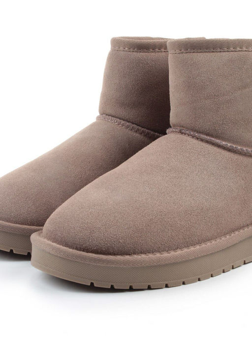 04-PF5854-4 GRAY/BEIGE Угги женские (натуральная замша, 100% шерсть)
