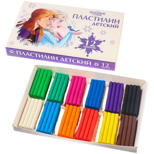 Пластилин Детский, 12 цветов, 180 г, Холодное сердце - Disney фото 6