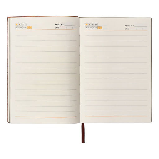 Ежедневник недатированный А5, 80 листов, линия, обложка кожзам лайт, коричневый - Calligrata фото 5