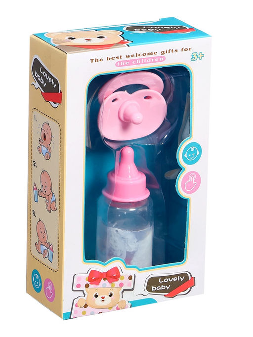 УЦЕНКА Набор аксессуаров для пупса: бутылочка, пустышка, (некачественная жидкость в бутылочке)