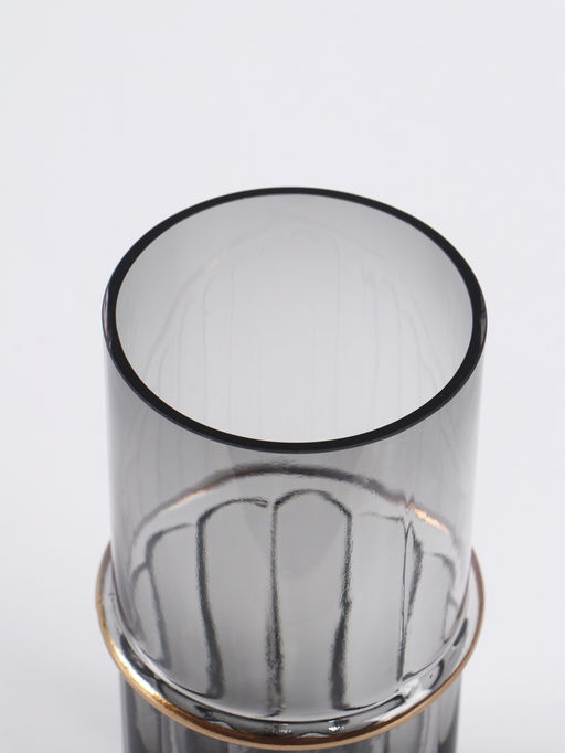 Ваза «Лоренцо», 25×10 см, стекло, чёрная