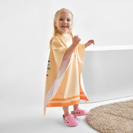 Полотенце-пончо детское махровое Крошка Я Солнышко 60х120 см, 50% хл, 50% пэ  фото 2