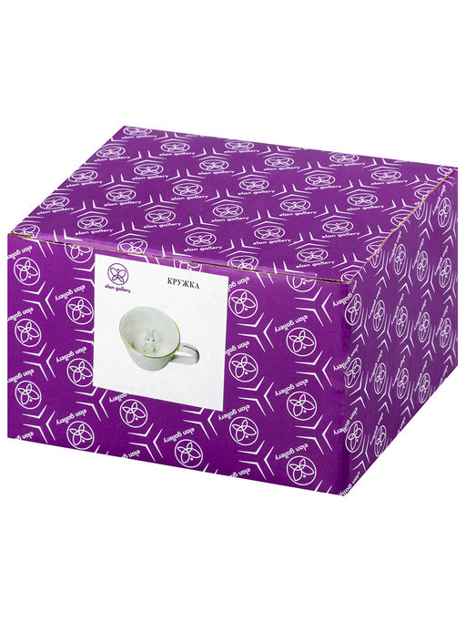 Кружка 350 мл 14*10*7,5 см Любопытный кролик внутри кружки цветная - Elan gallery фото 9