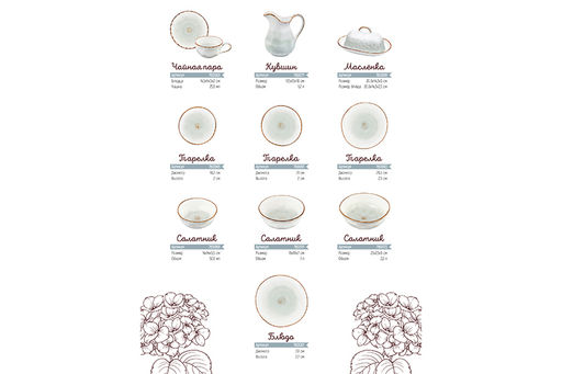 Салатник 14*14*5,5 см 500 мл Кантри голубой - Elan gallery фото 5