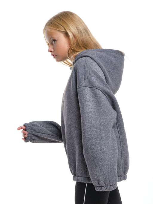 Худи one size с начесом удлиненное с капюшоном спортивное UD 8015 салатовый - Mini maxi фото 10