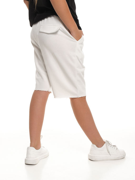 Шорты Багги спортивные для девочки 22-2080 белый - Mini maxi фото 3