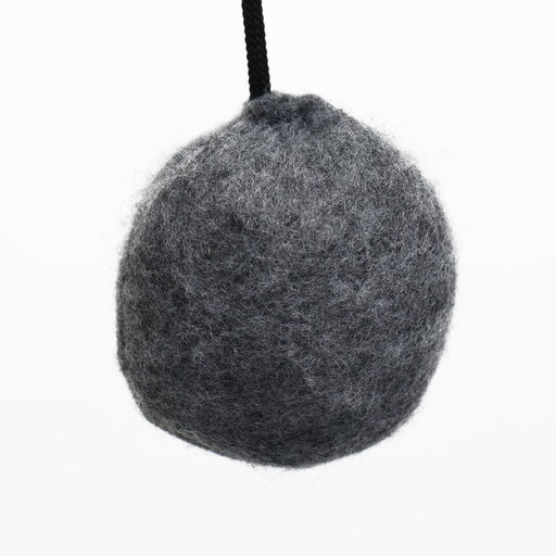 Лежанка с когеточкой Пижон, фетровая, овальная, 55 х 36 х 47 см, джут, темно-серая  фото 5