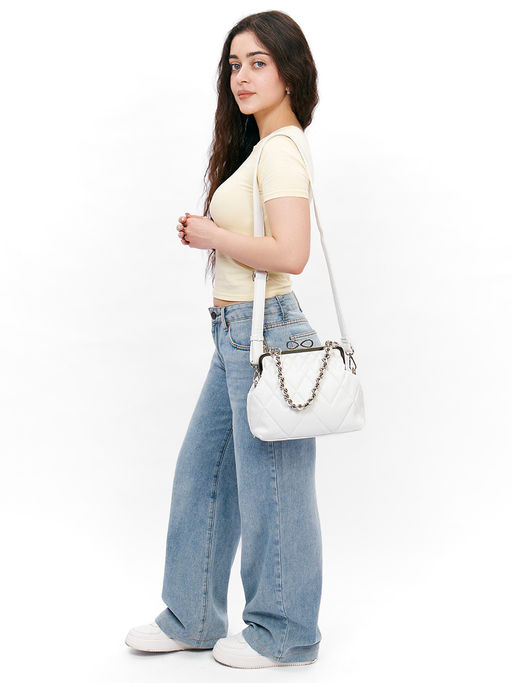 LACCOMA сумка Ева-Л815-белый эко кожа хлопок  фото 2