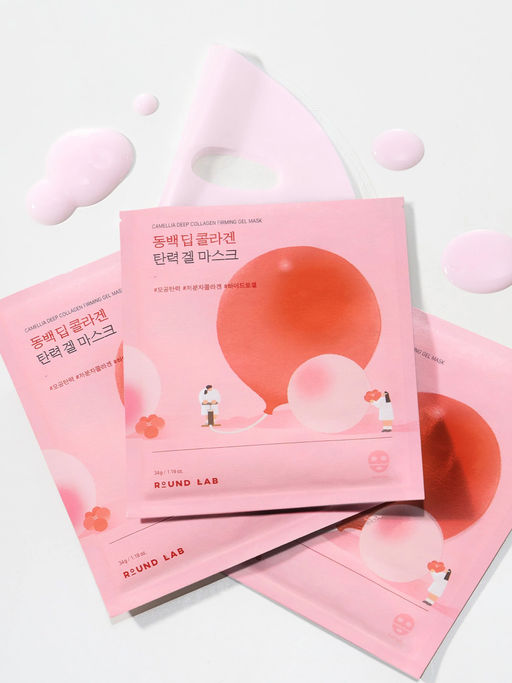 ROUND LAB Гидрогелевая коллагеновая маска для лица с экстрактом камелии / Camellia Deep Collagen Firming Gel Mask, 34 г