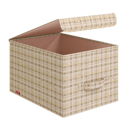 VAL LB-BOX-LM Короб стеллажный с крышкой, большой, 30*40*25 см, LONDON BEIGE, шт