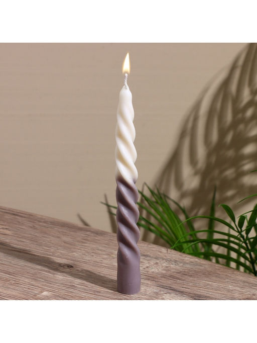 Свеча витая  2,2х2,2х18 см, соевый воск МИКС