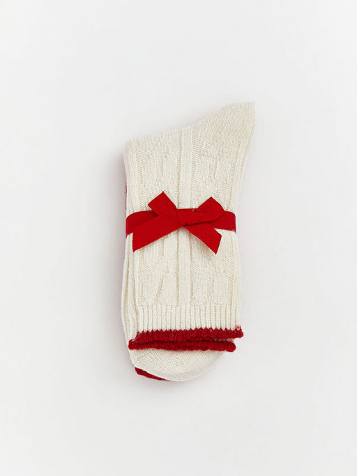 Y?n Kar???ml? Kad?n Soket ?orap 2li