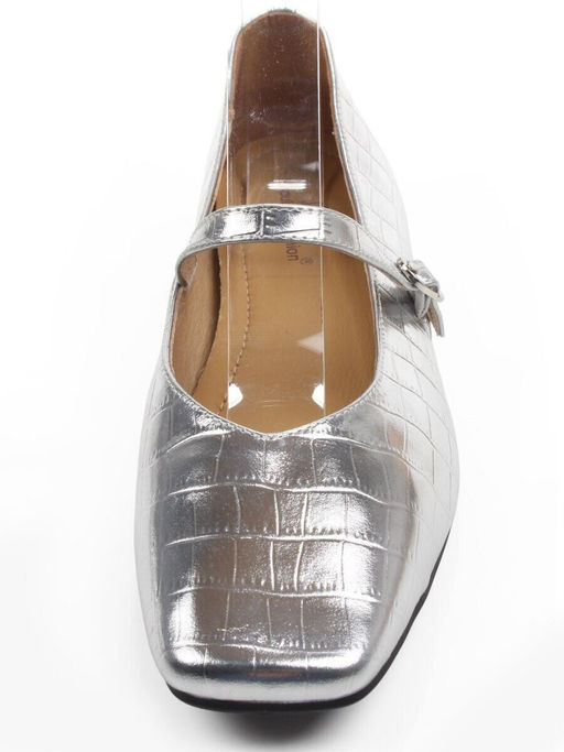 06-2009-5C GREY/SILVER Туфли женские (натуральная кожа)