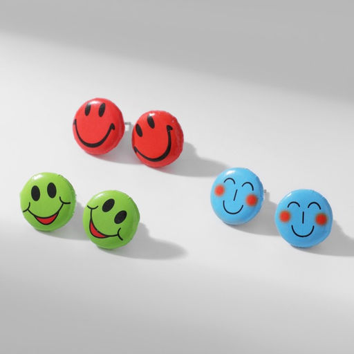 Пусеты 36 пар Смайлы, цвет МИКС - Queen fair фото 2