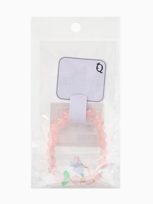 Браслет "Тюльпанчик" шар №8, цвет розовый