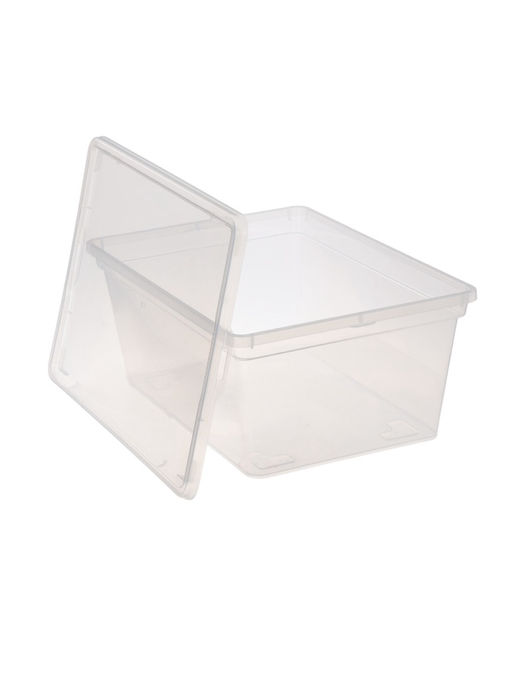 Ящики пластиковые для хранения, с крышкой, набор 2 шт.: 10 л, 16 л, прозрачно-матовый - Соломон фото 7