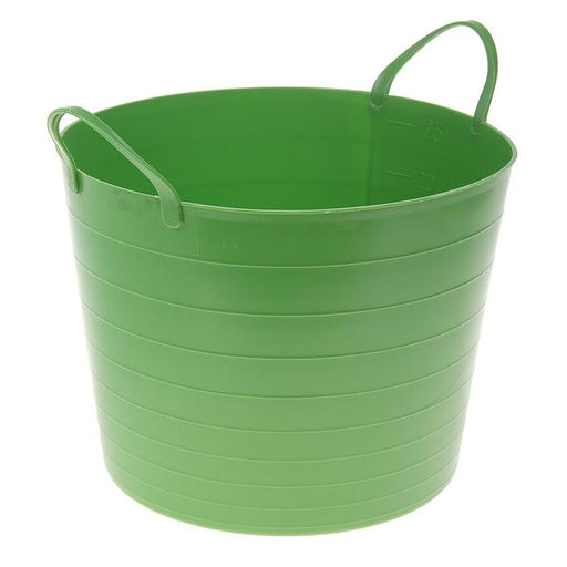 Корзина для белья мягкая, 27 л, d=37.5 см, h=30 см, ярко-зелёная