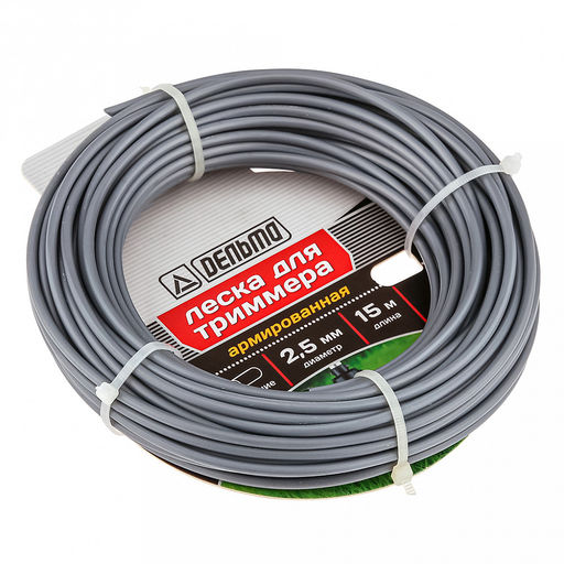 Леска для триммера 15м, s2,5мм Круг, нейлон, армированная (Россия) - Домашняя мода фото 3