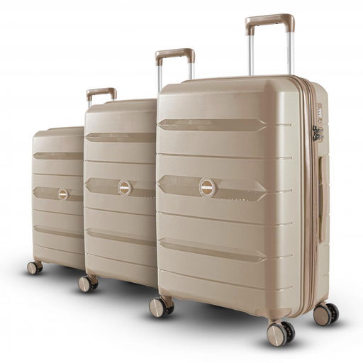 Набор из 3-х чемоданов с расширением 23102 Серо-голубой - Mironpan фото 2