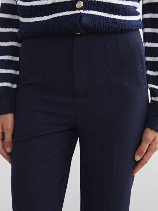 Dar Fit Pileli Kad?n Pantolon