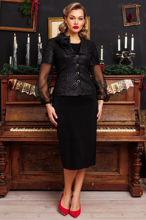 Платье Мода Юрс 2874-Р черный - Mira fashion фото 70