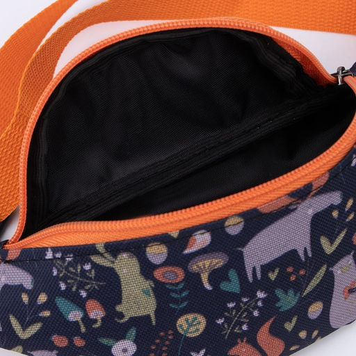 Сумка поясная на молнии, цвет чёрный