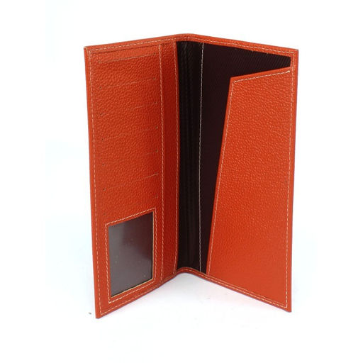 Портмоне/клатч жен Croco-ПР-959 натуральная кожа 4 отд, 8 карм, оранжевый флотер (36) 265490  фото 3