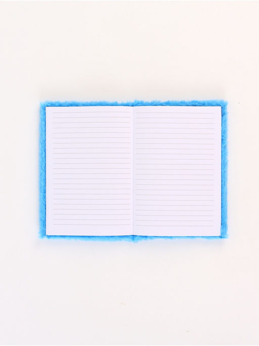 Блокнот пушистый и ручка многоцветная «Стич», голубой