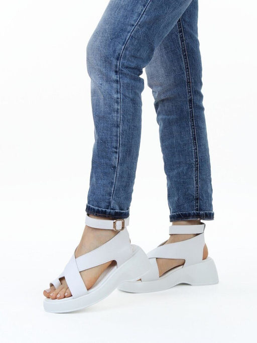 08-XT148-010 WHITE Босоножки женские (натуральная кожа)