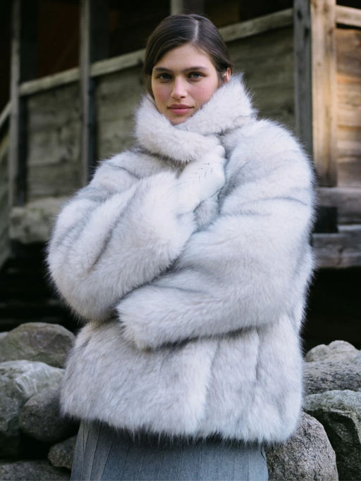 Шуба из искусственного меха / Zarina  фото 2