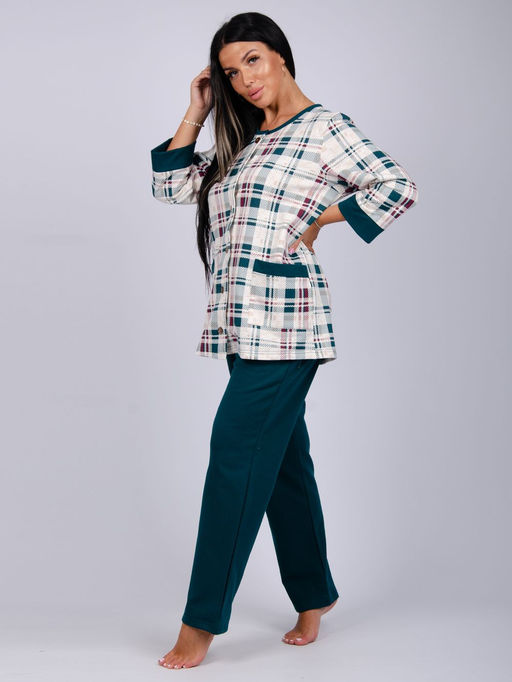 Пижама "Талисман" изумруд, футер начёс