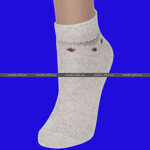 Цена за 10 пар. Василина носки женские укороченные лен ажурные 25  фото 5