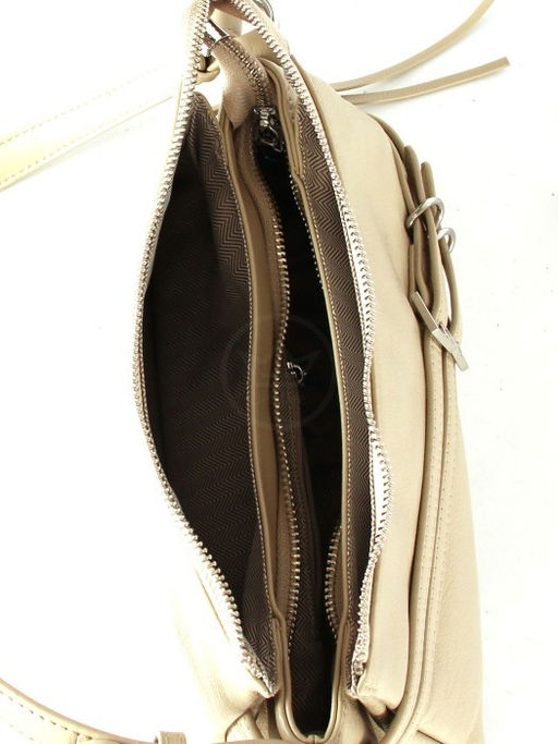 Сумка женская натуральная кожа GU 2033-6650, 3отд, плечевой ремень, бежевый SALE 265812 - Adelia фото 3