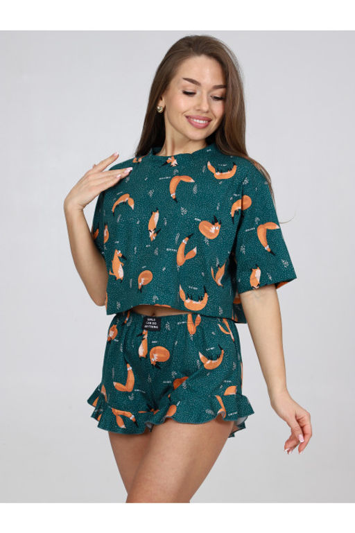 Пижама женская П-124.05 Лисы - Хороший трикотаж фото 2
