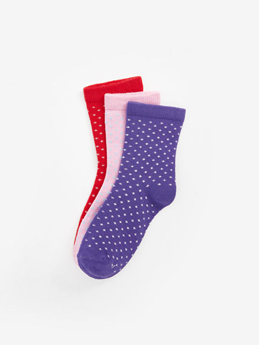 Desenli K?z ?ocuk Soket ?orap 3l? - Waikiki фото 2