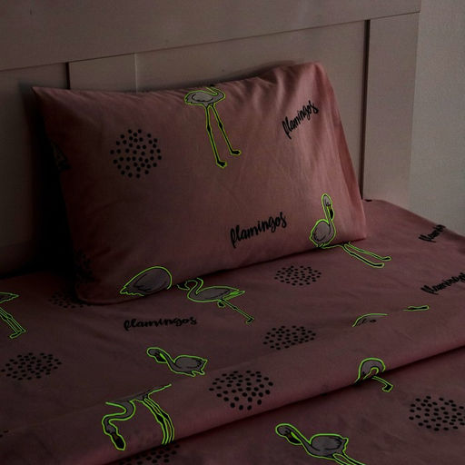 Постельное бельё Этель 1,5 сп Flamingos 143х215 см, 150х214 см, 50х70 см -1 шт, 100% хлопок, бязь  фото 5