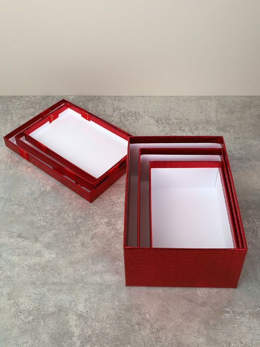 Коробка подарочная 3 штуки 23х16 см / 3404-02 /уп 36/красный - Галеонтрейд фото 10