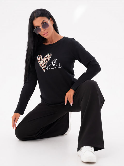 Лонгслив ВЕ женский черный - София фото 10