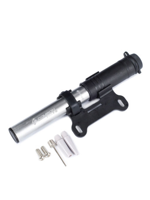 Велонасос COMIRON DIRK 2, алюминиевый цилиндр, PA пластиковая ручка, телескопический шланг, Presta-Schrader, 8,3 бар. /уп 100 - Галеонтрейд фото 3