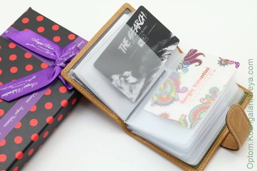 Женская кожаная визитница Sergio Valentini СВ 8041-010  фото 10