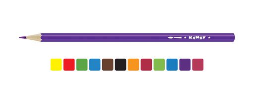 KANZY Мои карандаши WCP-3012 Набор акварельных карандашей заточенный 8 х 12 цв  фото 3